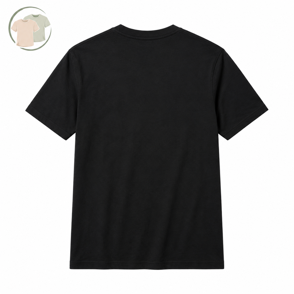 Black Focus Graphic Cotton Blend T-Shirt