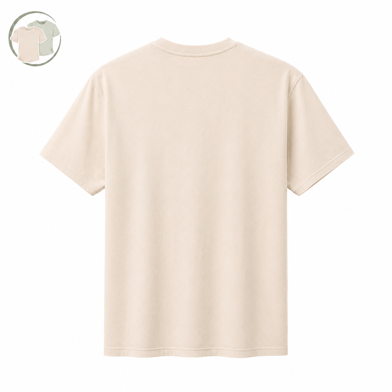 Beige Abstract Graphic Crew Neck T-Shirt