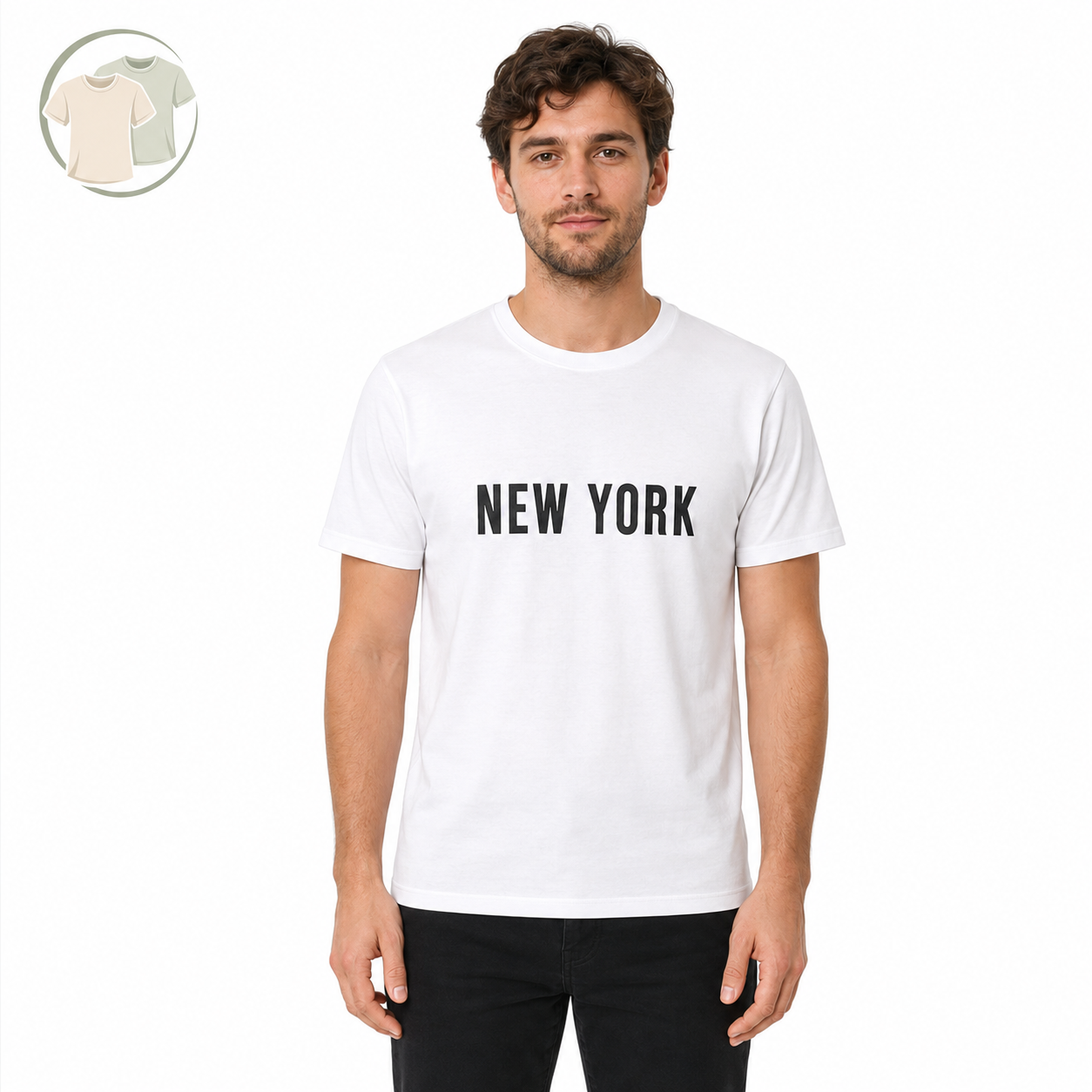 White New York Graphic Crew Neck T-Shirt